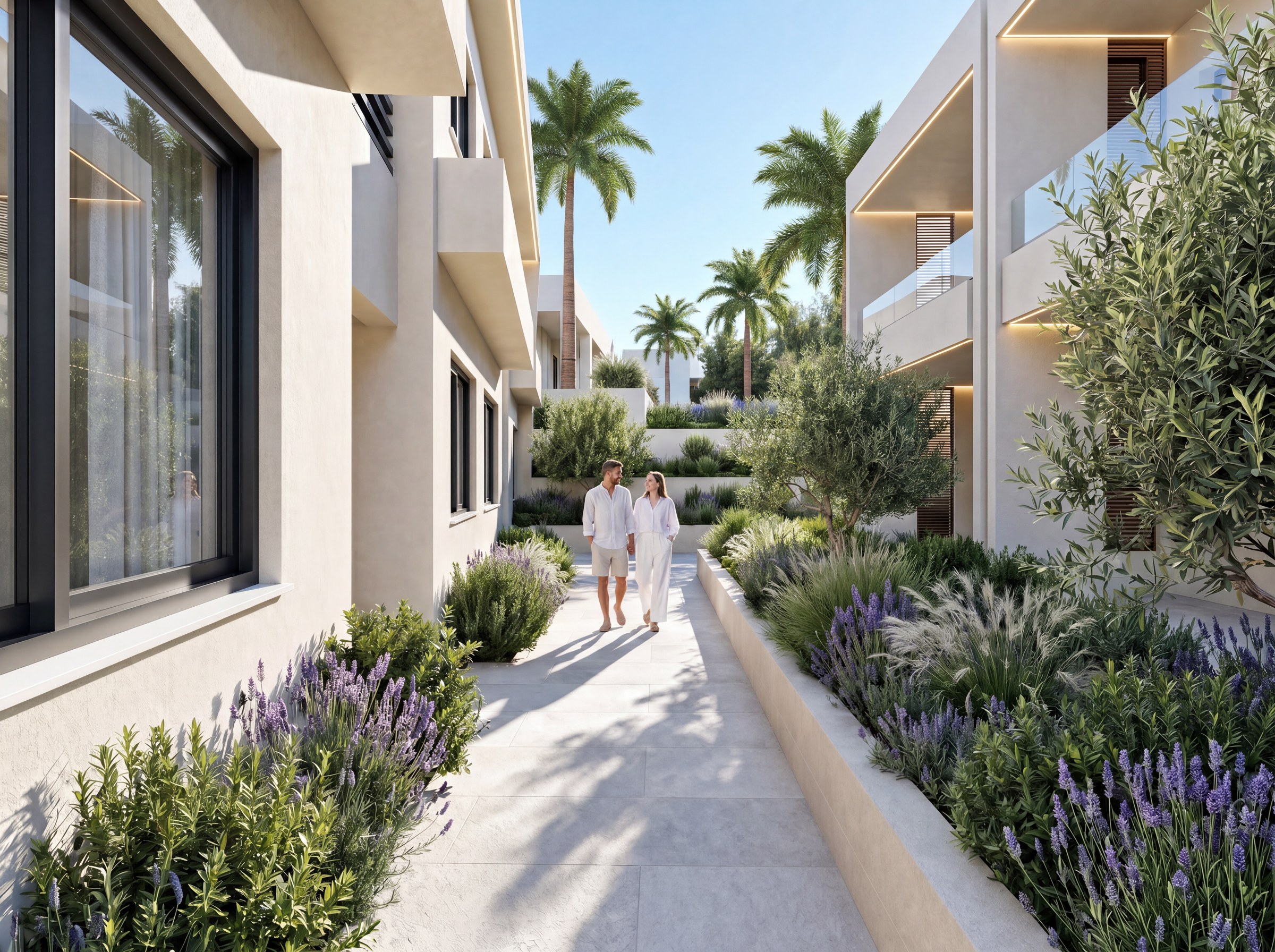 A further view of the residence and its landscaped outdoor areas
